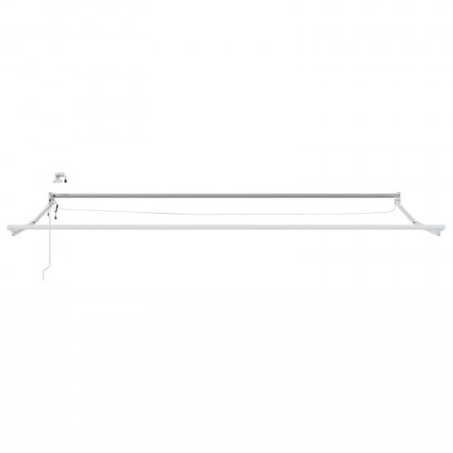 Elektrisk Markise med Lysegrå 4 × 3 m Aluminium