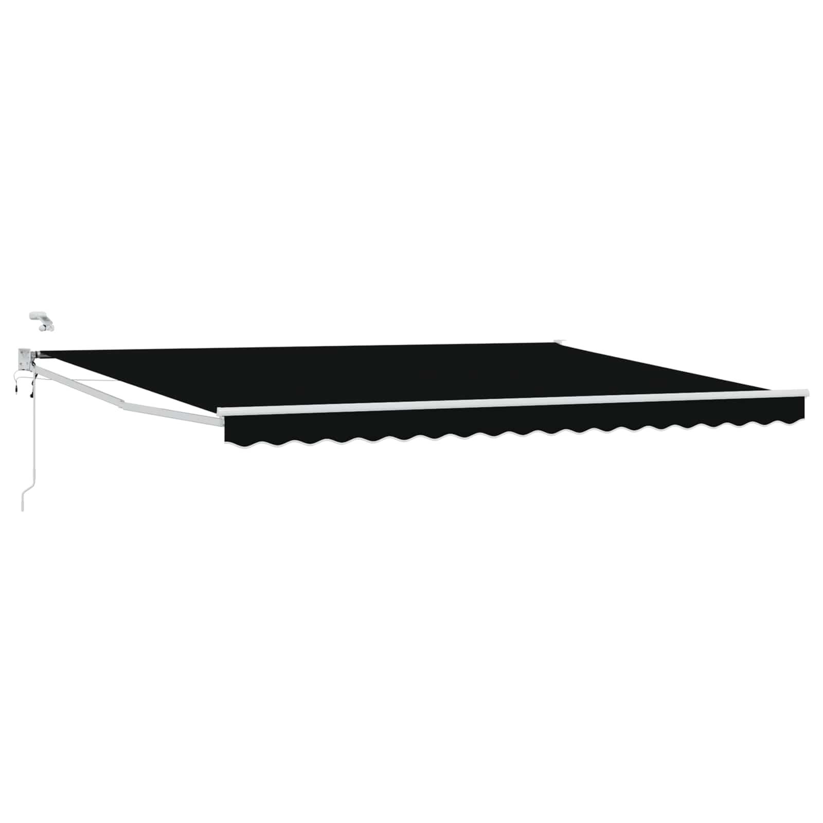 Elektrisk Markise med Sort 4 × 3 m Aluminium