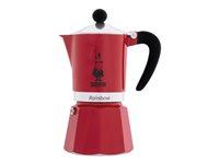 Bialetti Rainbow mokkakande - 3 kopper, rød billede