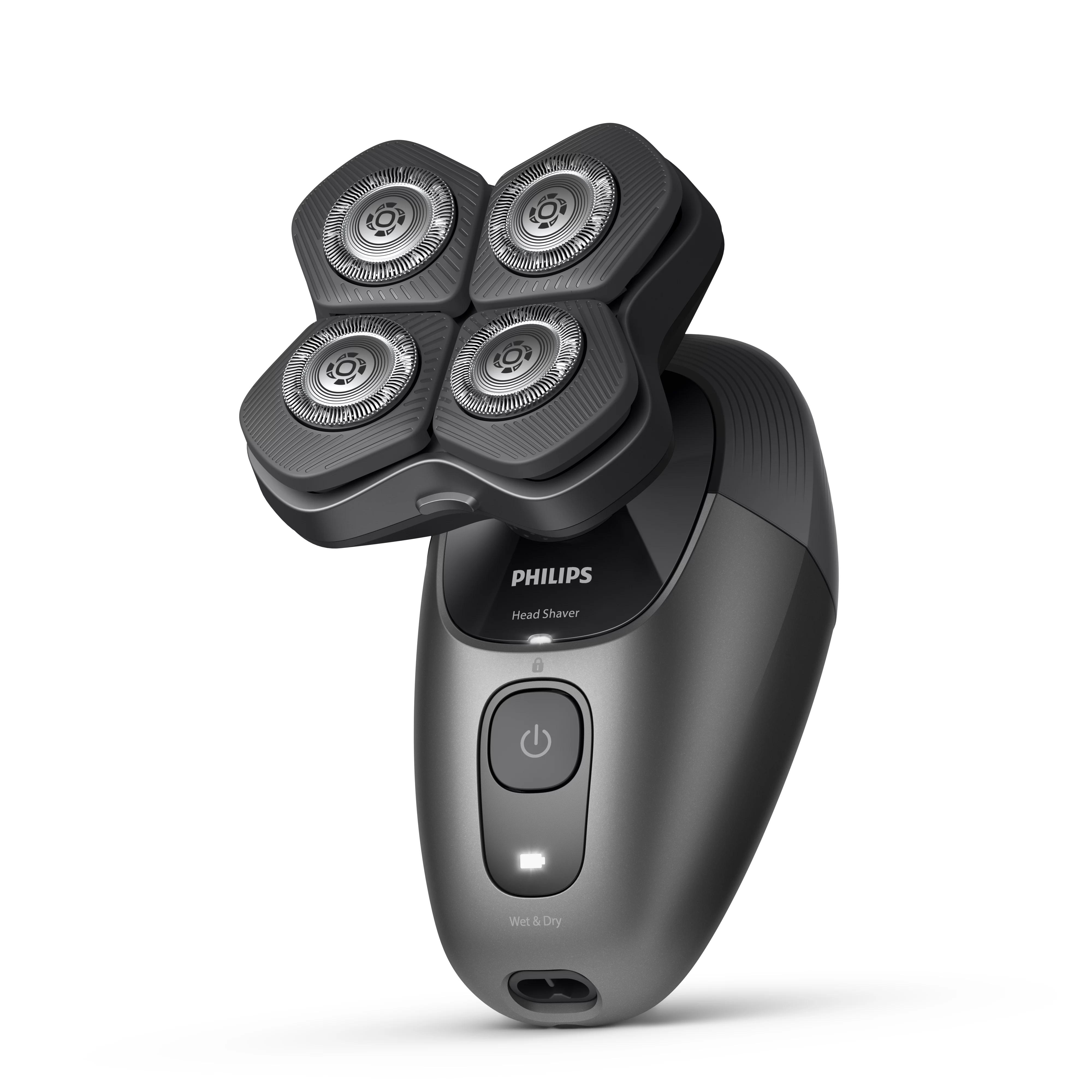 Philips Series 7000 Head Shaver Pro HS7980/15 - sort, våd/tør barbermaskine til hovedet, 90 min driftstid billede