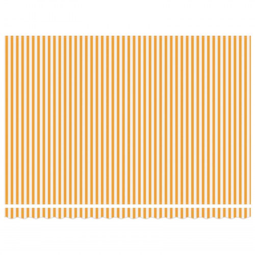 Elektrisk Markise med Gul og Hvid 4 × 3 m Aluminium