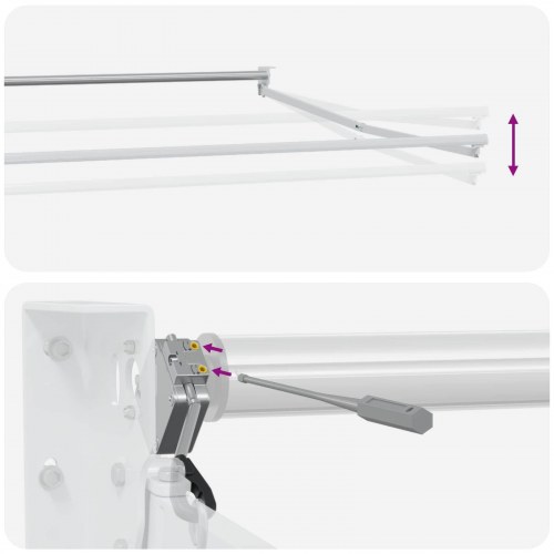 Elektrisk Markise med Gul og Hvid 4 × 3 m Aluminium