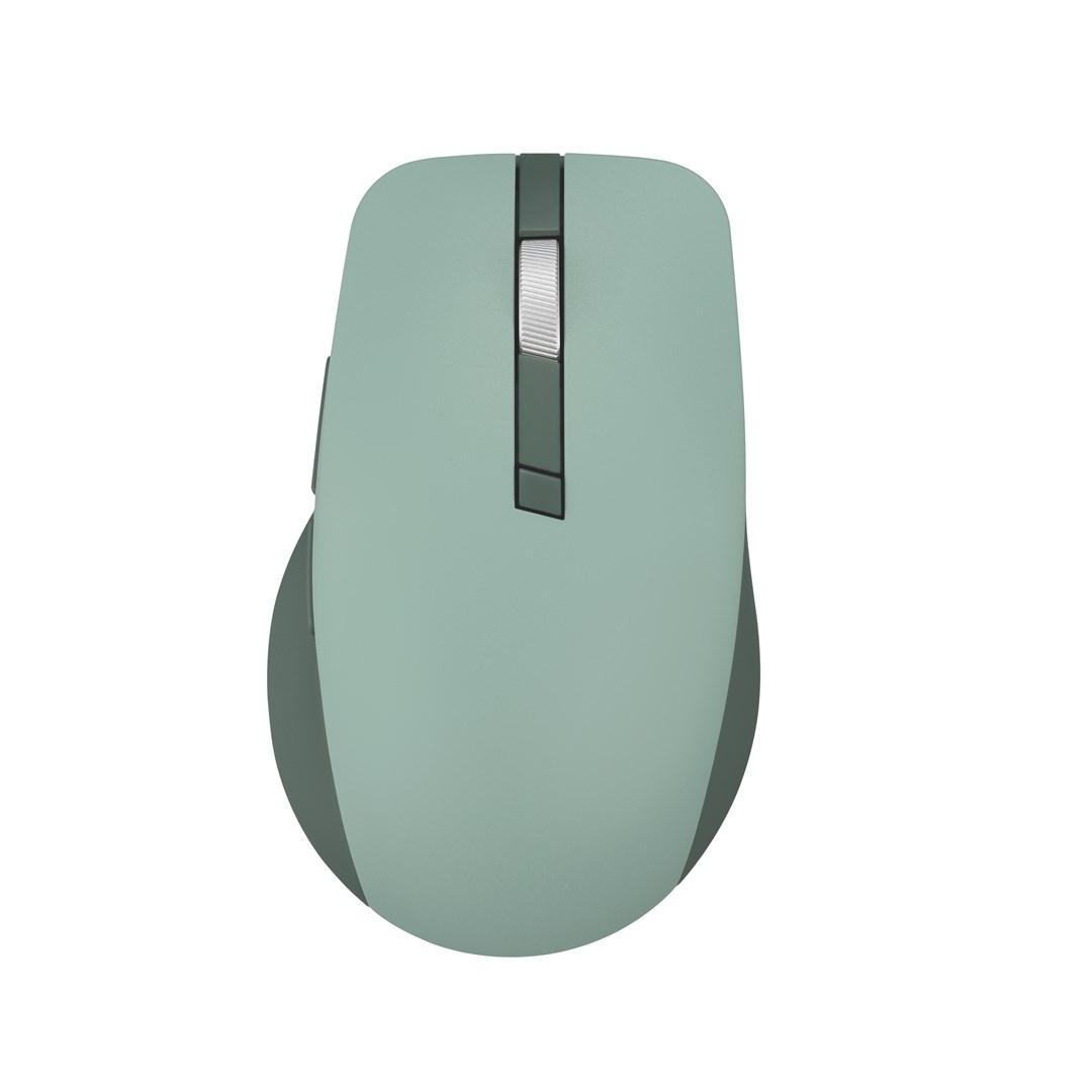 ASUS SmartO MD200 Silent Plus - trådløs kontormus, ambidextrous, RF + Bluetooth, 4.200 DPI - grøn billede