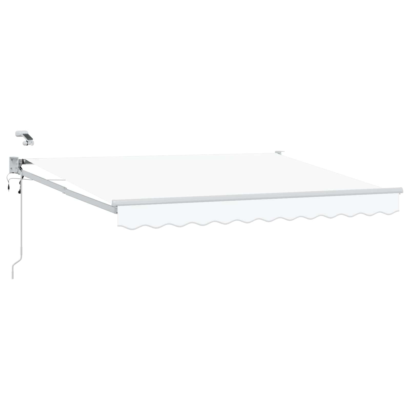 Elektrisk Markise med Hvid 3,5 x 2,5 m Aluminium