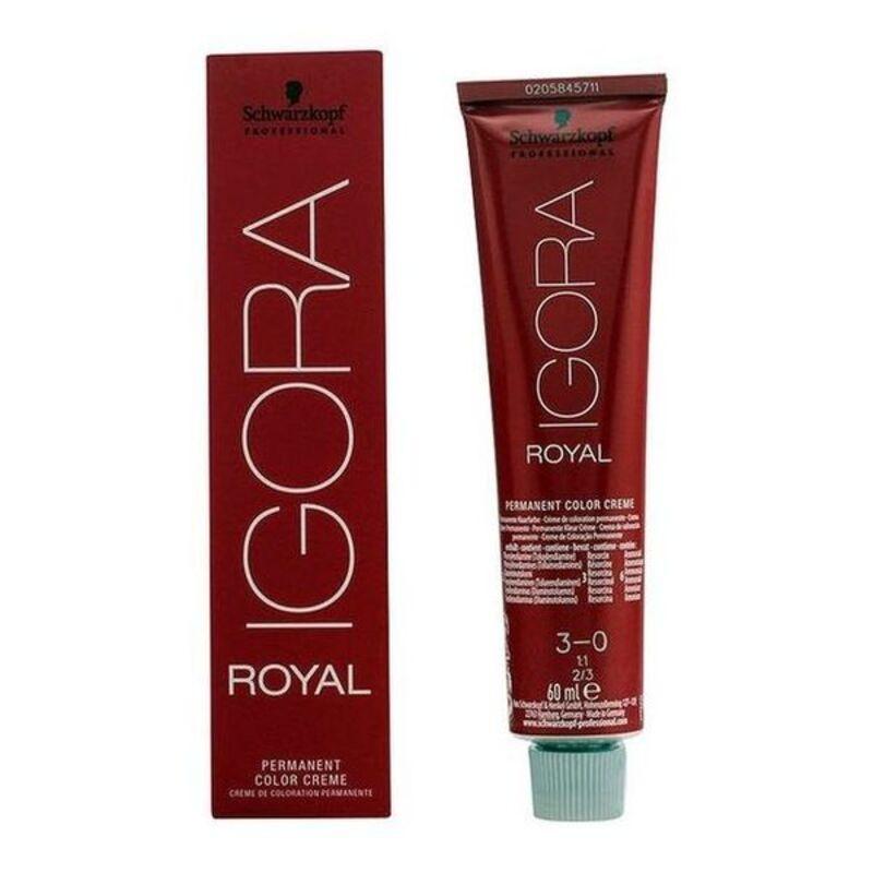 Permanent hårfarve Schwarzkopf Igora Royal 3-0 Mørk kastanje 60 ml