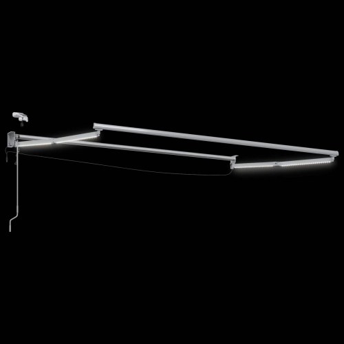 Elektrisk Markise med Blå og Orange 3,5 x 2,5 m Aluminium