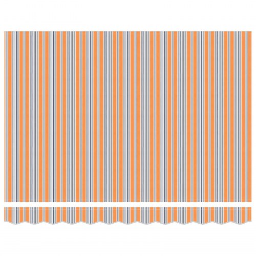 Elektrisk Markise med Blå og Orange 3,5 x 2,5 m Aluminium