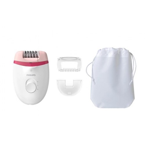 Philips Satinelle Essential BRE255/00 ledningsdrevet kompakt epilator - pink/hvid