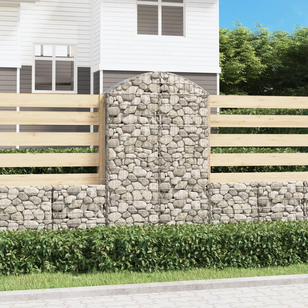 Buet gabionkurv 100x30x160/180 cm galvaniseret jern