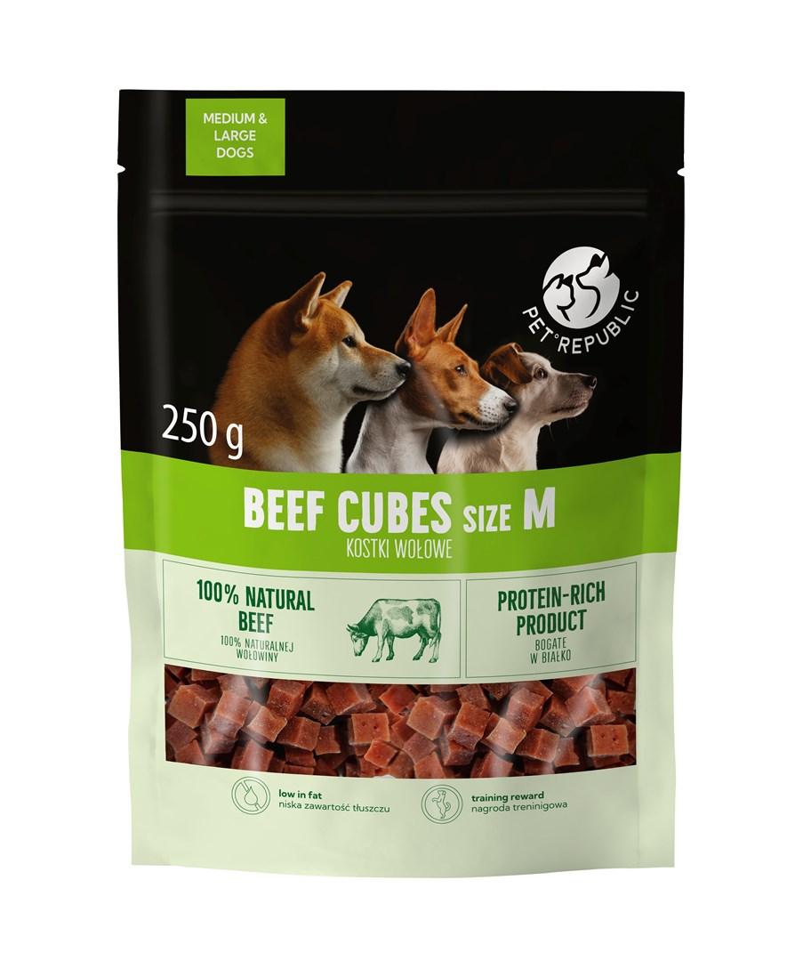 PetRepublic Beef Cubes M – hundegodbidder oksekød 250 g