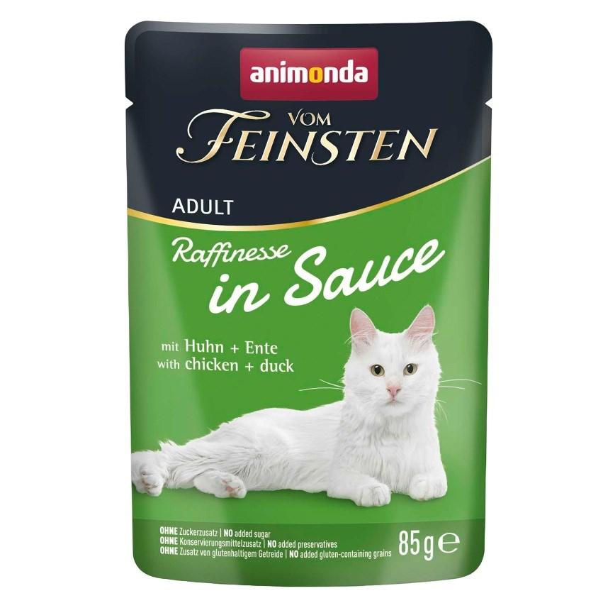 animonda Vom Feinsten Raffinesse i sauce - kylling med and, vådfoder til kat - 85 g