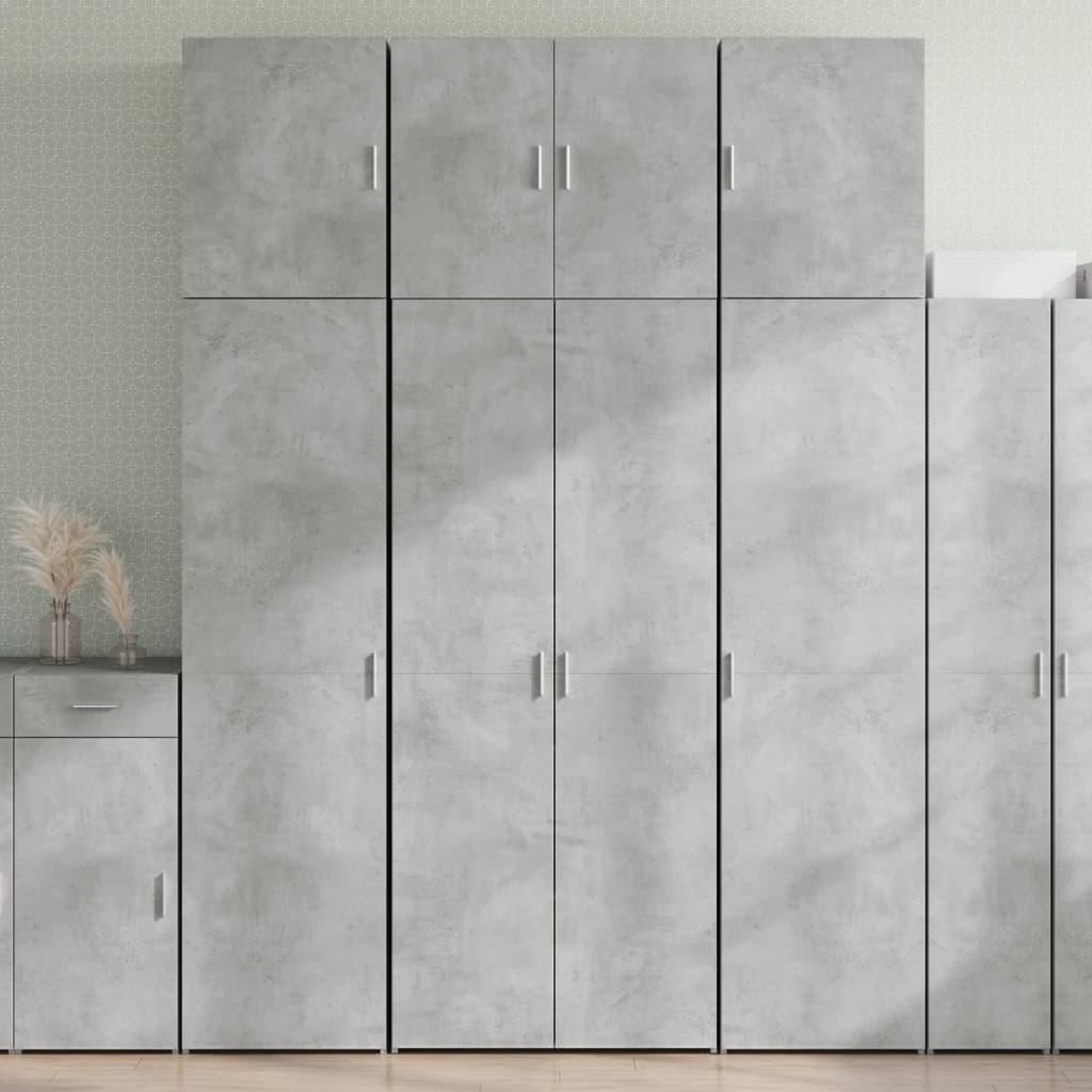 Højskab 80 × 42,5 × 249 cm i konstrueret træ - betongrå
