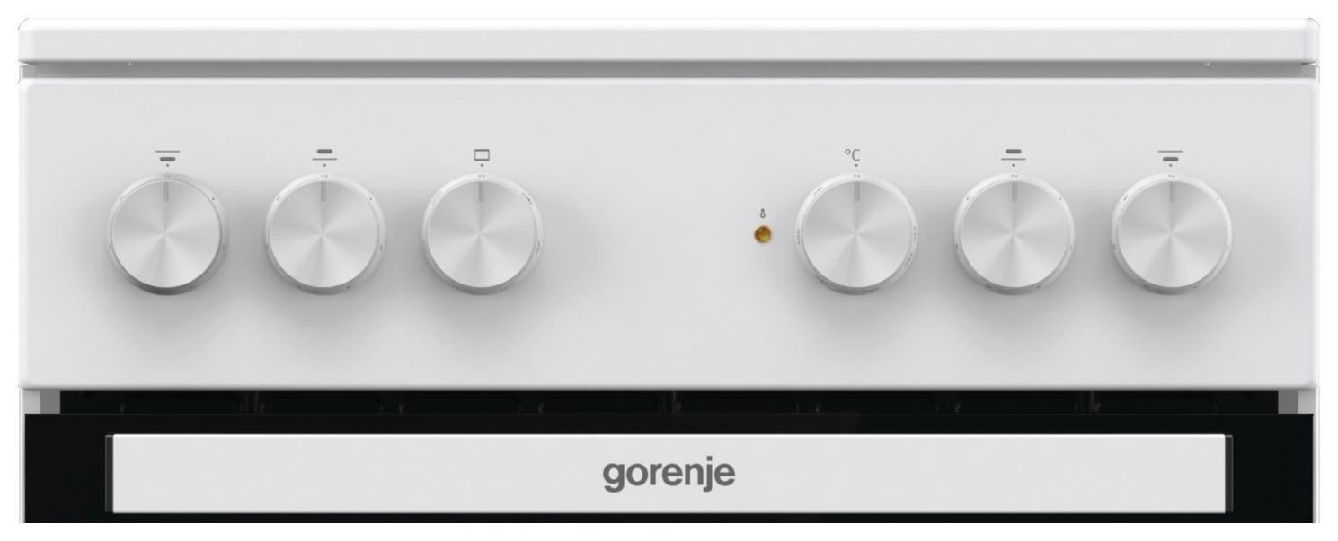 Gorenje GEC5A21WG-B fritstående komfur - 50 cm, keramisk kogeplade, 68 l ovn