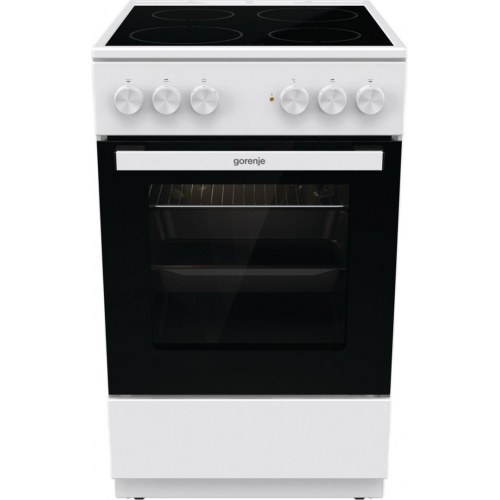 Gorenje GEC5A21WG-B fritstående komfur - 50 cm, keramisk kogeplade, 68 l ovn