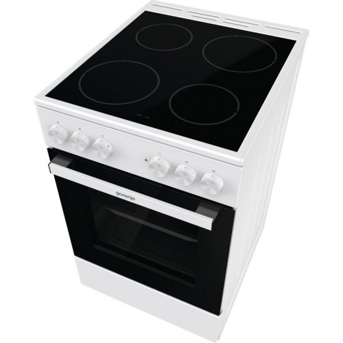Gorenje GEC5A21WG-B fritstående komfur - 50 cm, keramisk kogeplade, 68 l ovn