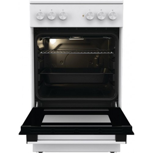 Gorenje GEC5A21WG-B fritstående komfur - 50 cm, keramisk kogeplade, 68 l ovn