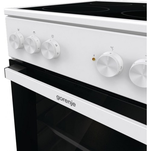 Gorenje GEC5A21WG-B fritstående komfur - 50 cm, keramisk kogeplade, 68 l ovn