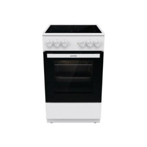 Gorenje GEC5A21WG-B fritstående komfur - 50 cm, keramisk kogeplade, 68 l ovn