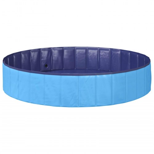 Foldbar hundesvømmepulje Blå 160 x 160 x 30 cm PVC