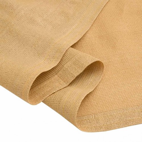 Telttæppe 400 × 400 cm i HDPE - sandfarvet campingtæppe
