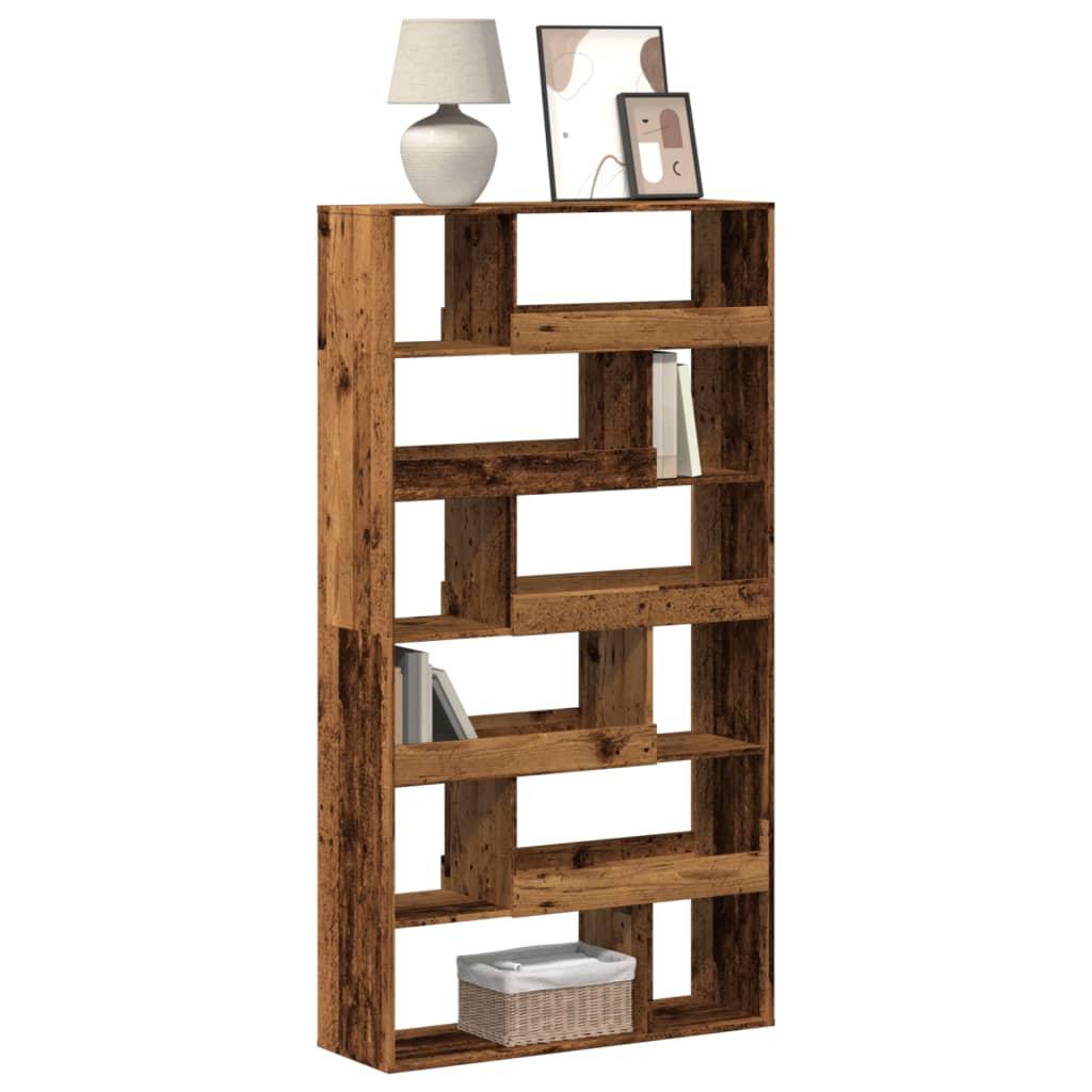 Bogreol 100x33x187,5 cm konstrueret træ gammelt trælook