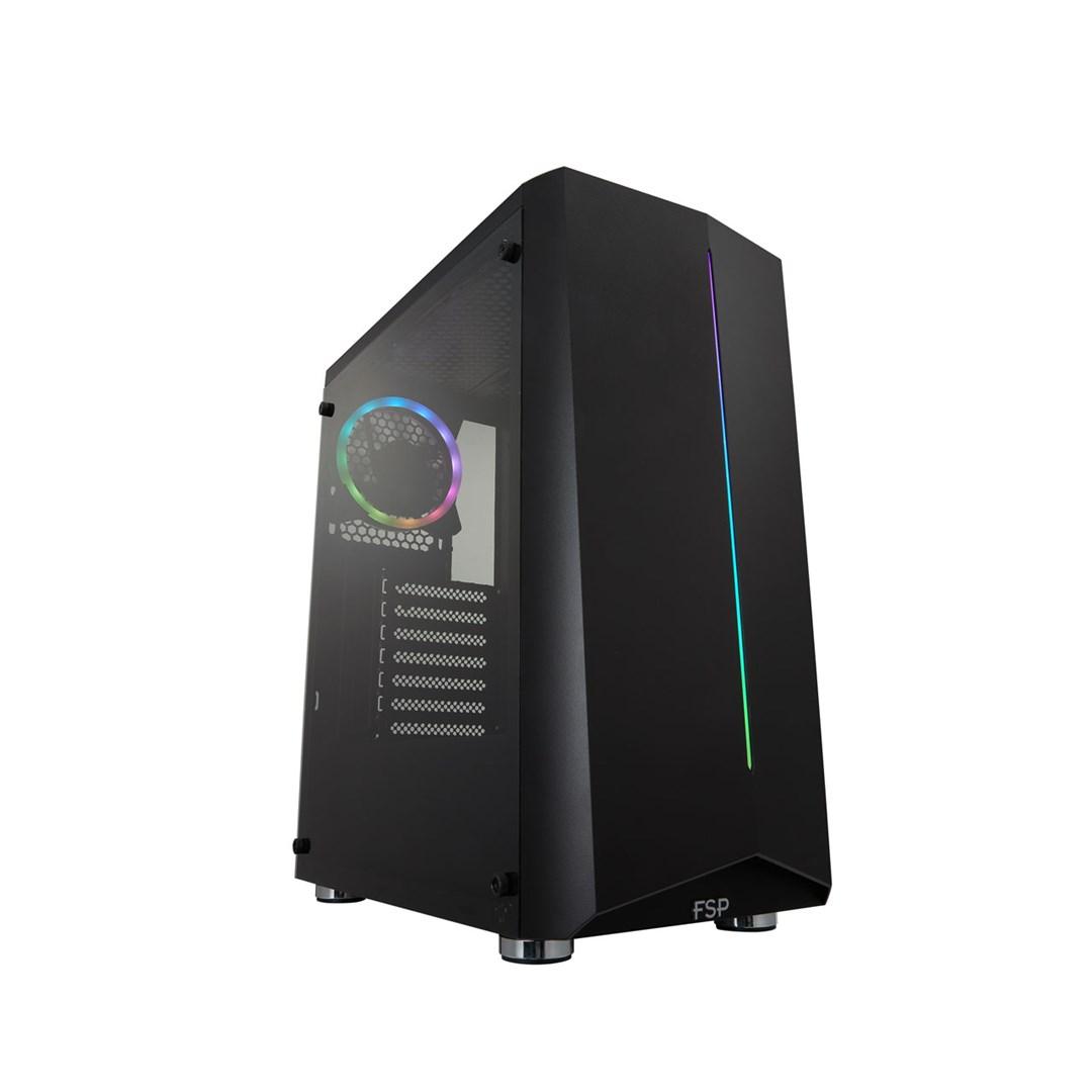 Fortron FSP CMT151 midi tower - sort pc-kabinet billede