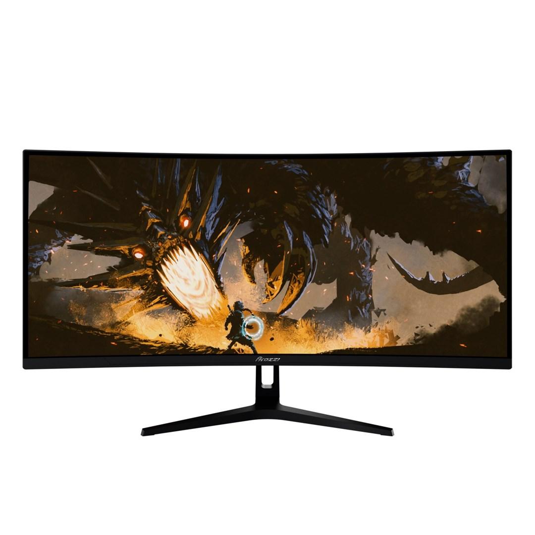 Arozzi Nova 34" buet gaming-skærm - 34" 3440 × 1440, 165 Hz, VA, sort billede