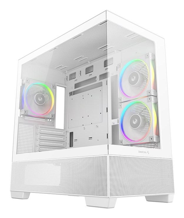 DeepCool CG380 3F WH - midi tower pc-kabinet, hvid med 3x 120 mm ARGB billede