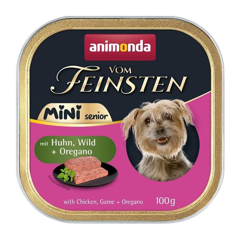 animonda Vom Feinsten Mini Senior – kylling, vildt og oregano vådfoder til hund – 100 g