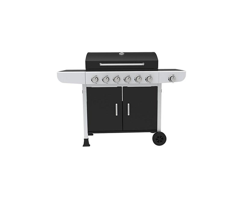 Ravanson GO-6 gasgrill 15,1 kW - 6 brændere og sidebrænder