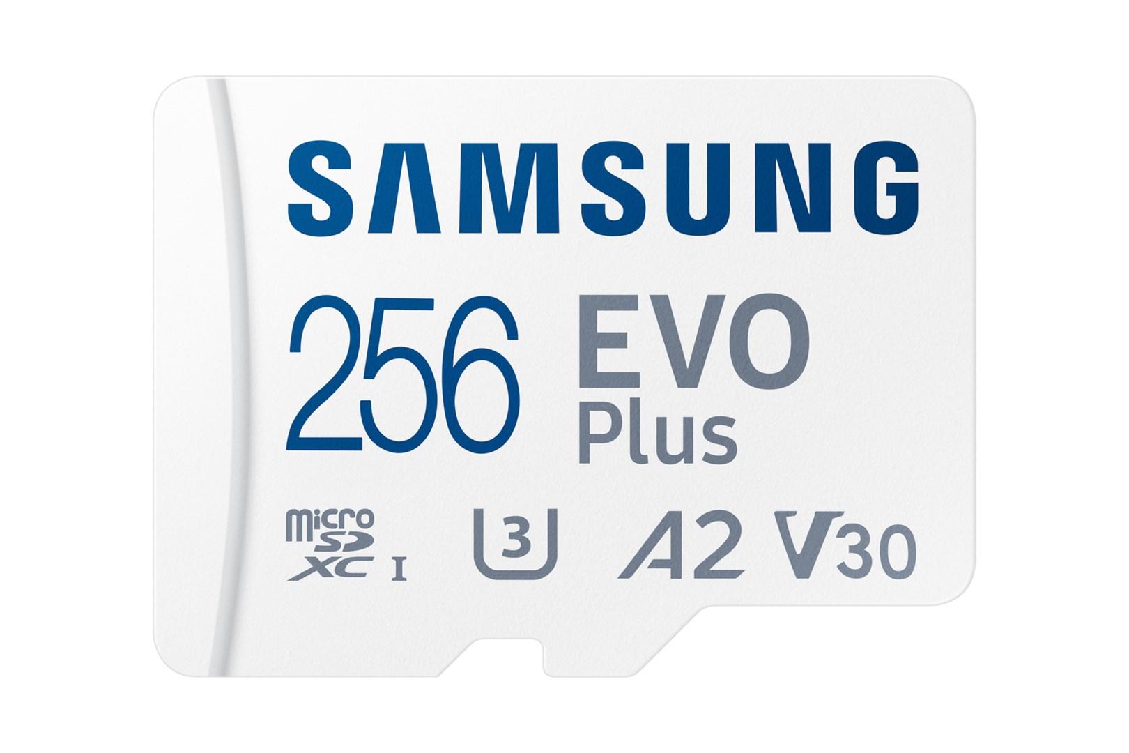 Samsung EVO Plus microSDXC 256 GB UHS‑I (A2, U3, V30) billede