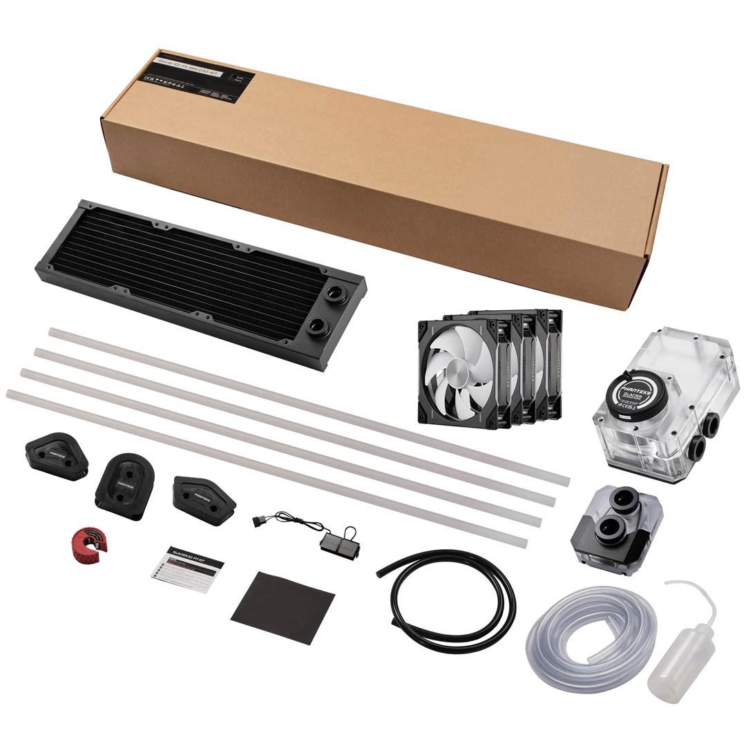 Phanteks EZ-Fit 360 D30 – væskekølingskit til processor, 12 cm, sort/gennemsigtig (10 dele)