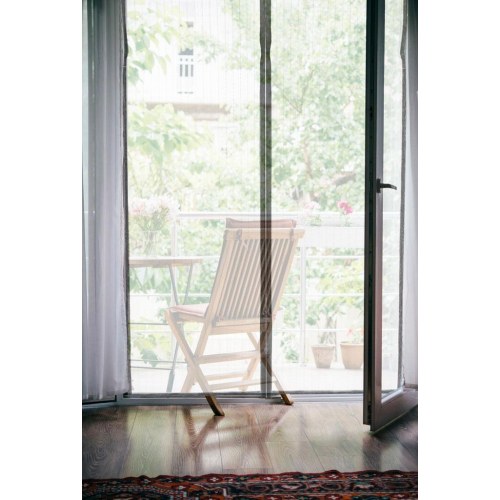 Magnetisk myggenet til dør – 85 × 210 cm, sort