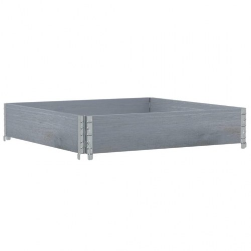 Plantekasse 100 x 100 cm i massivt fyrretræ - grå