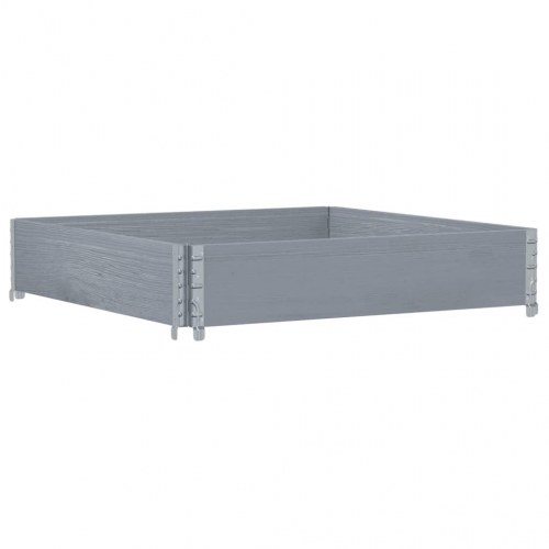 Plantekasse 100 x 100 cm i massivt fyrretræ - grå