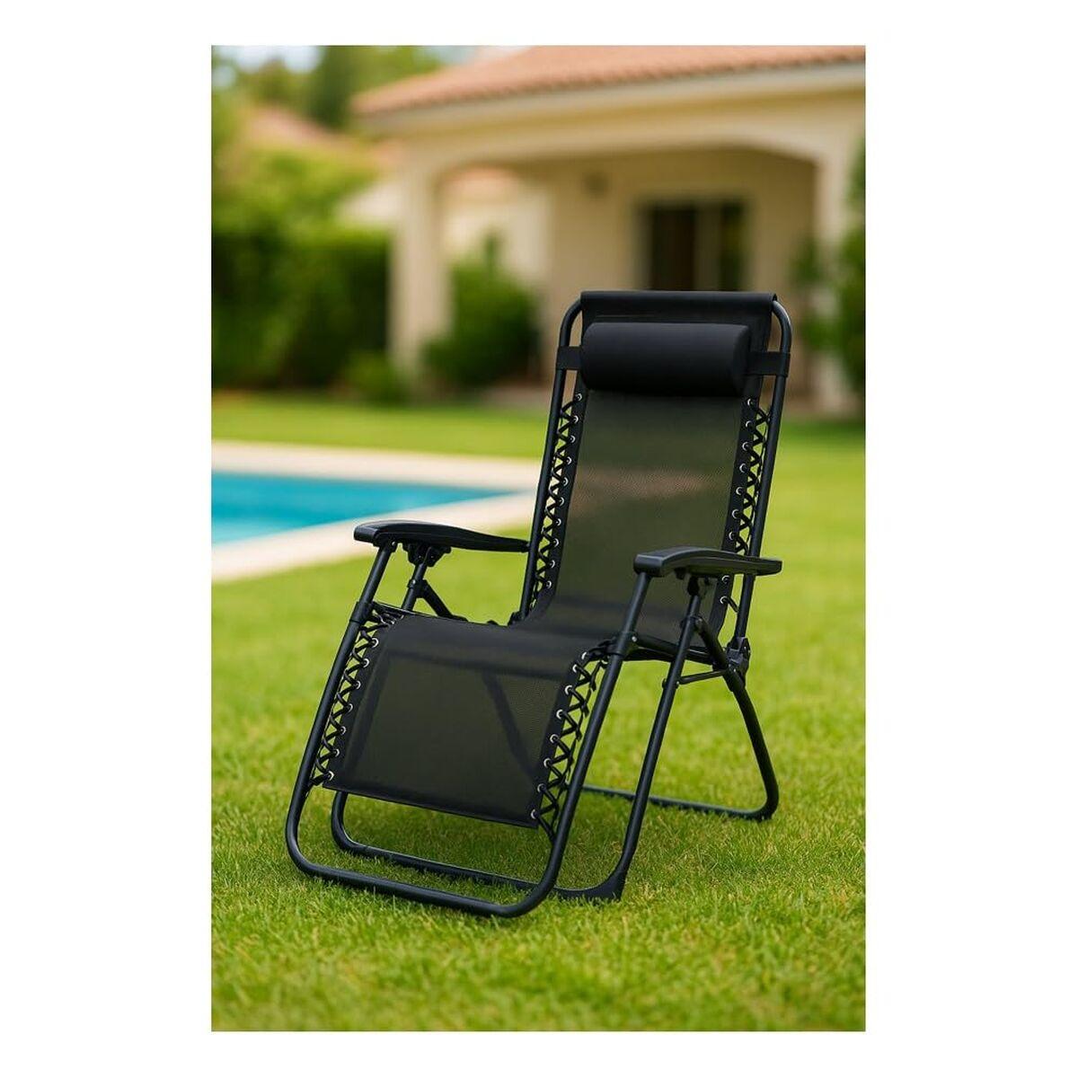 Marbueno polstret campingstol - sort, 90 × 108 × 66 cm