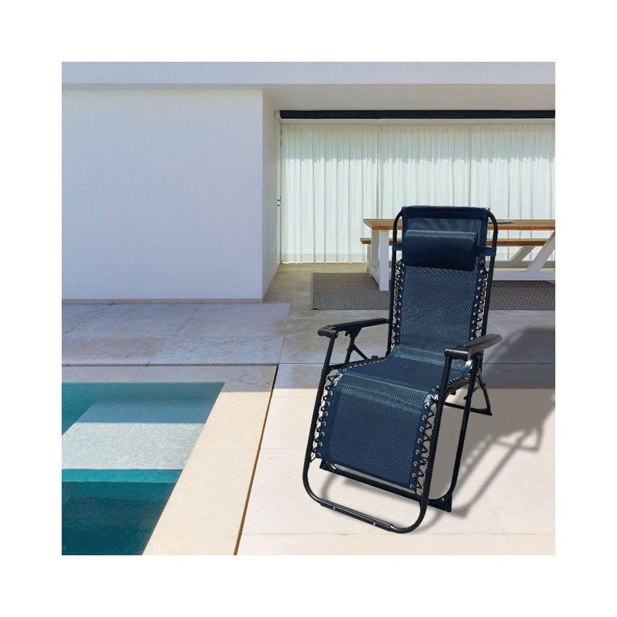 Marbueno polstret campingstol - foldbar, 90 × 108 × 66 cm, blå