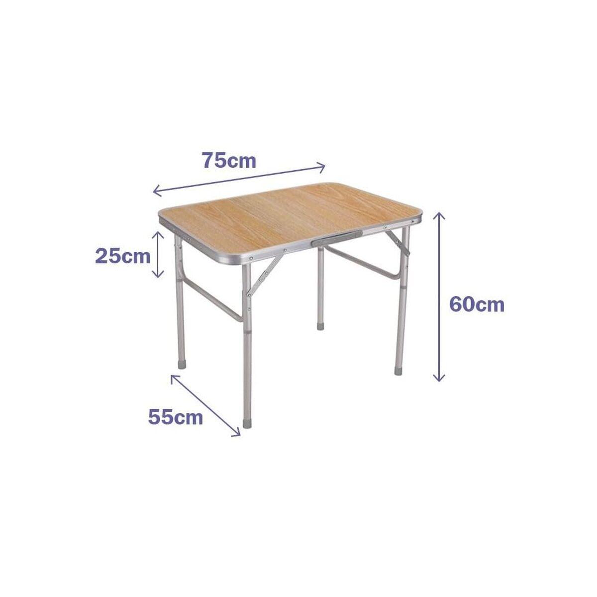 Marbueno sammenklappeligt campingbord - 75 × 60 × 55 cm, metal