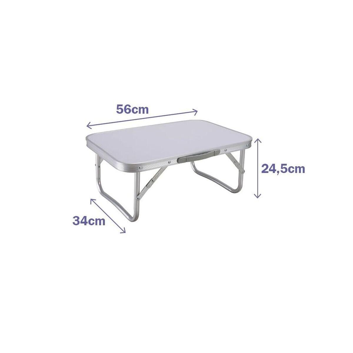 Marbueno sammenklappeligt campingbord - hvid 56 × 34 × 24,5 cm