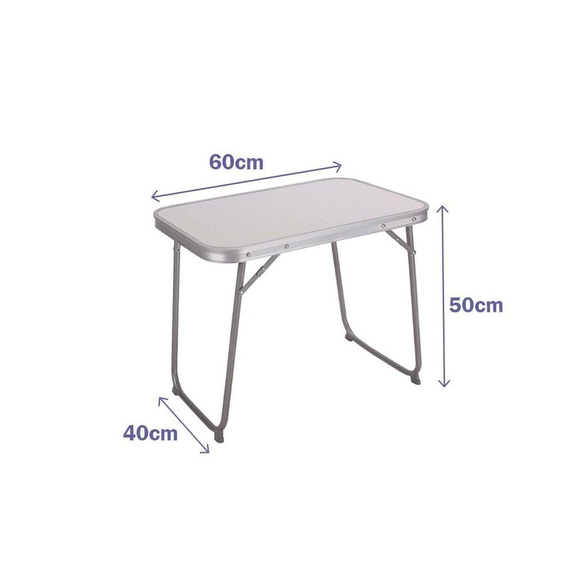 Marbueno sammenklappeligt campingbord - hvid 60 × 40 × 50 cm