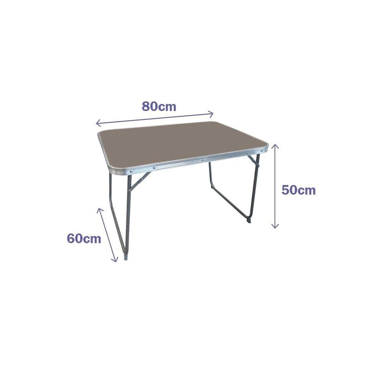 Marbueno sammenklappeligt campingbord 80 × 70 × 60 cm - grå