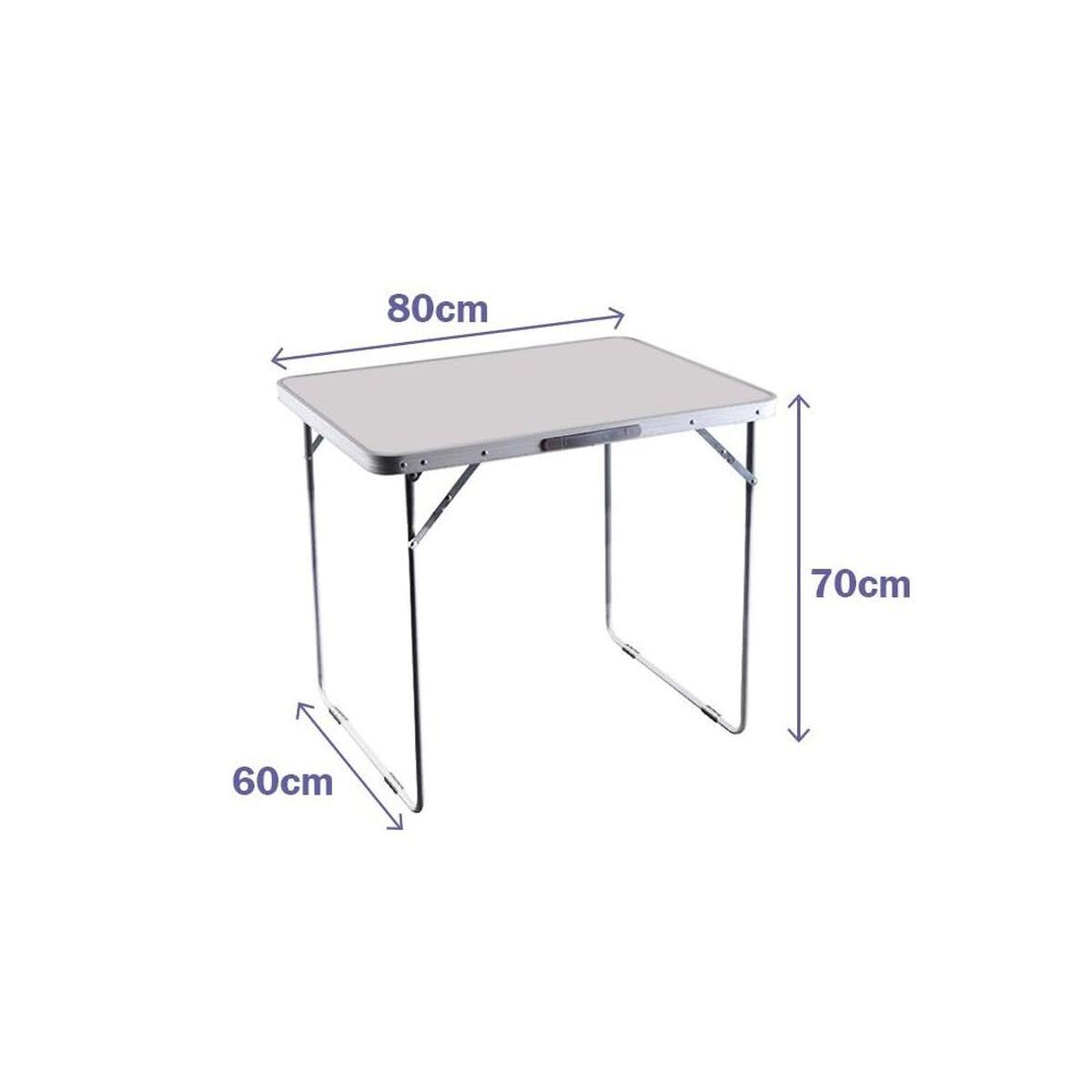 Marbueno sammenklappeligt campingbord - hvid, 120 × 70 × 60 cm