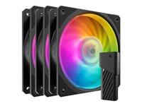 Cooler Master Mobius 120P ARGB kabinetblæsere 120 mm - 3-pack, sort billede