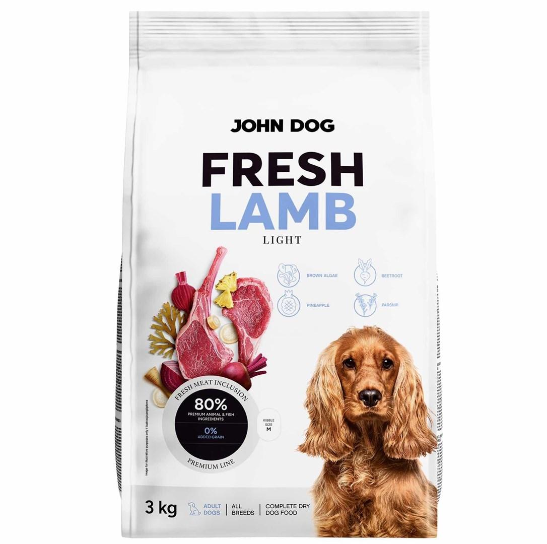 JOHN DOG Fresh Lamb Light â tÃ¸rfoder til hunde 3 kg