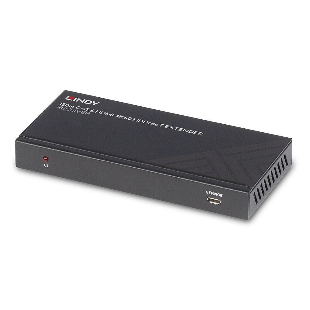 LINDY 150 m Cat6 HDMI 4K60 HDBaseT extender med IR og RS‑232