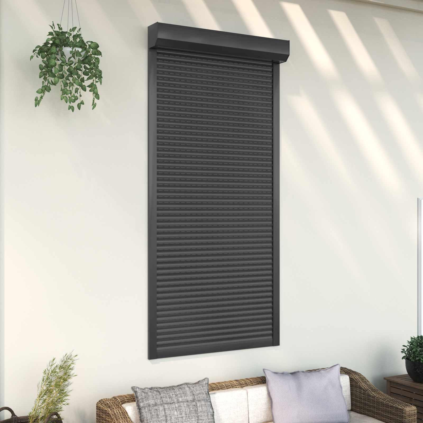 Rullegardin Antracit 100 x 210 cm Aluminium og Polyurethan