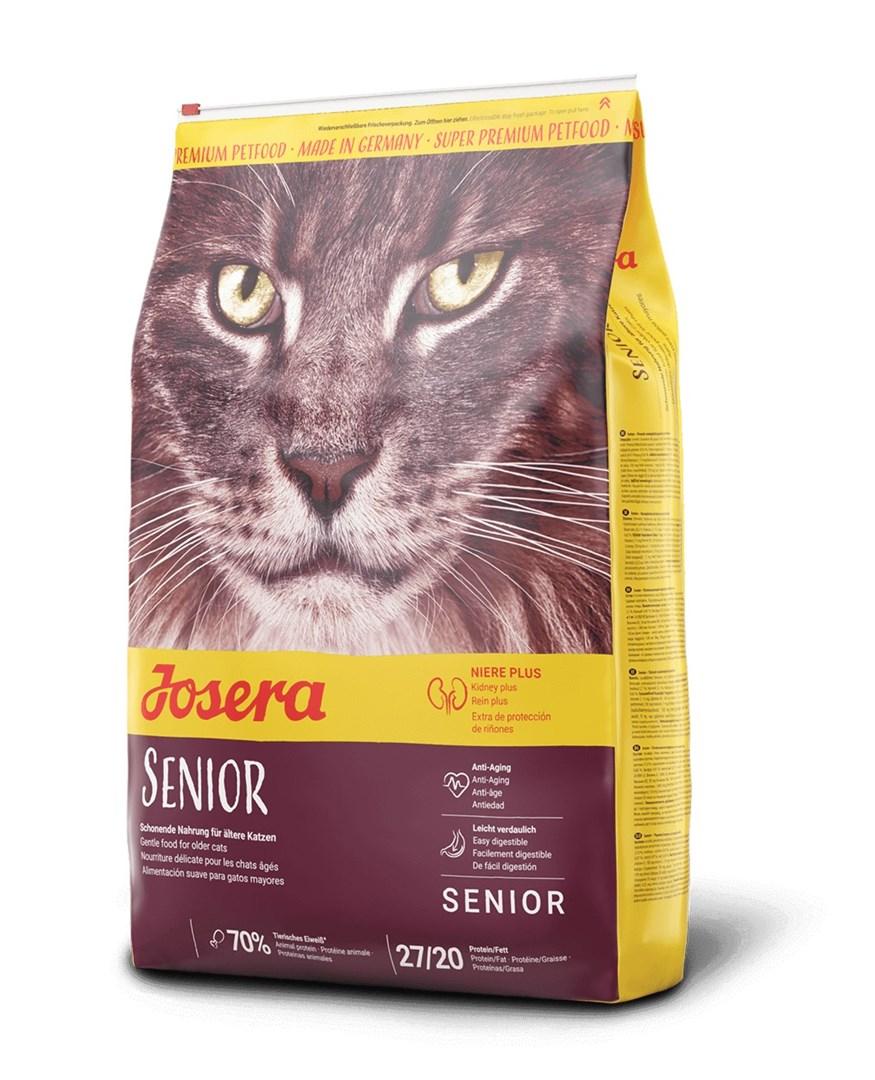 JOSERA Senior – tørfoder til katte 10 kg (lever, majs, ris) billede