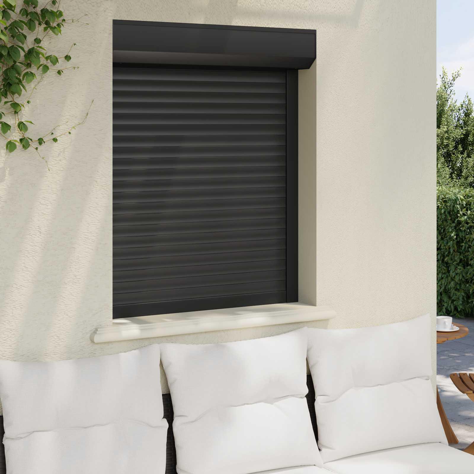 Rullegardin Antracit 80 x 100 cm Aluminium og Polyurethan