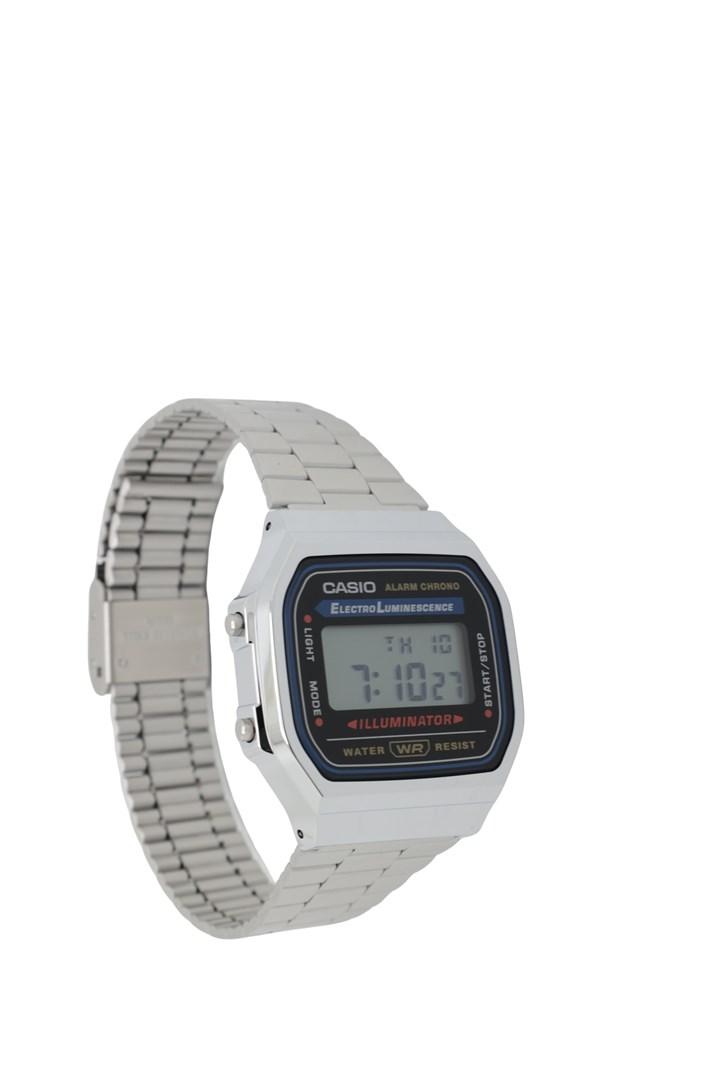 Casio A168WA Unisex-ur digitalt med armbånd i rustfrit stål sølv (A168WA-1WDF)