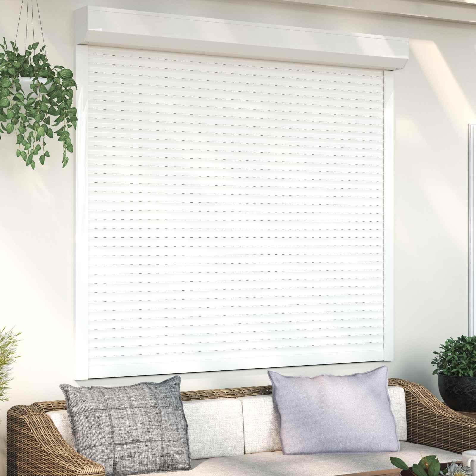 Rullegardin Hvid 160 x 150 cm Aluminium og Polyurethan